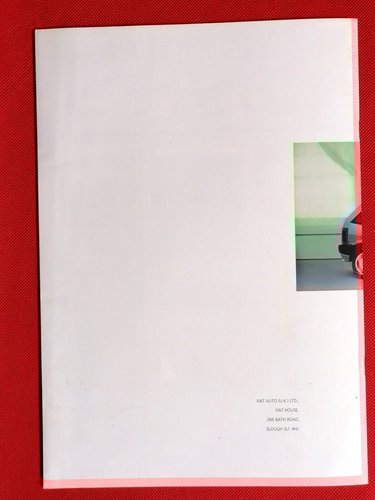 1992 FIAT TIPO Sales Brochure - 2.0ie 16v, 1.8ie SX, 1.6SX, Selecta, 1.4 Formula - Picture 10 of 10
