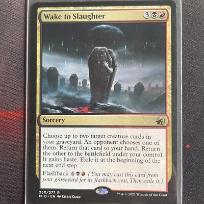 MTG Wake to Slaughter Innistrad: Midnight Hunt 250/277 Regular Rare | eBay