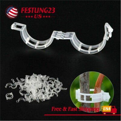 50/100/200 Pcs 25mm Garden plant Support Clip Tomato and Veggie Trellis twine