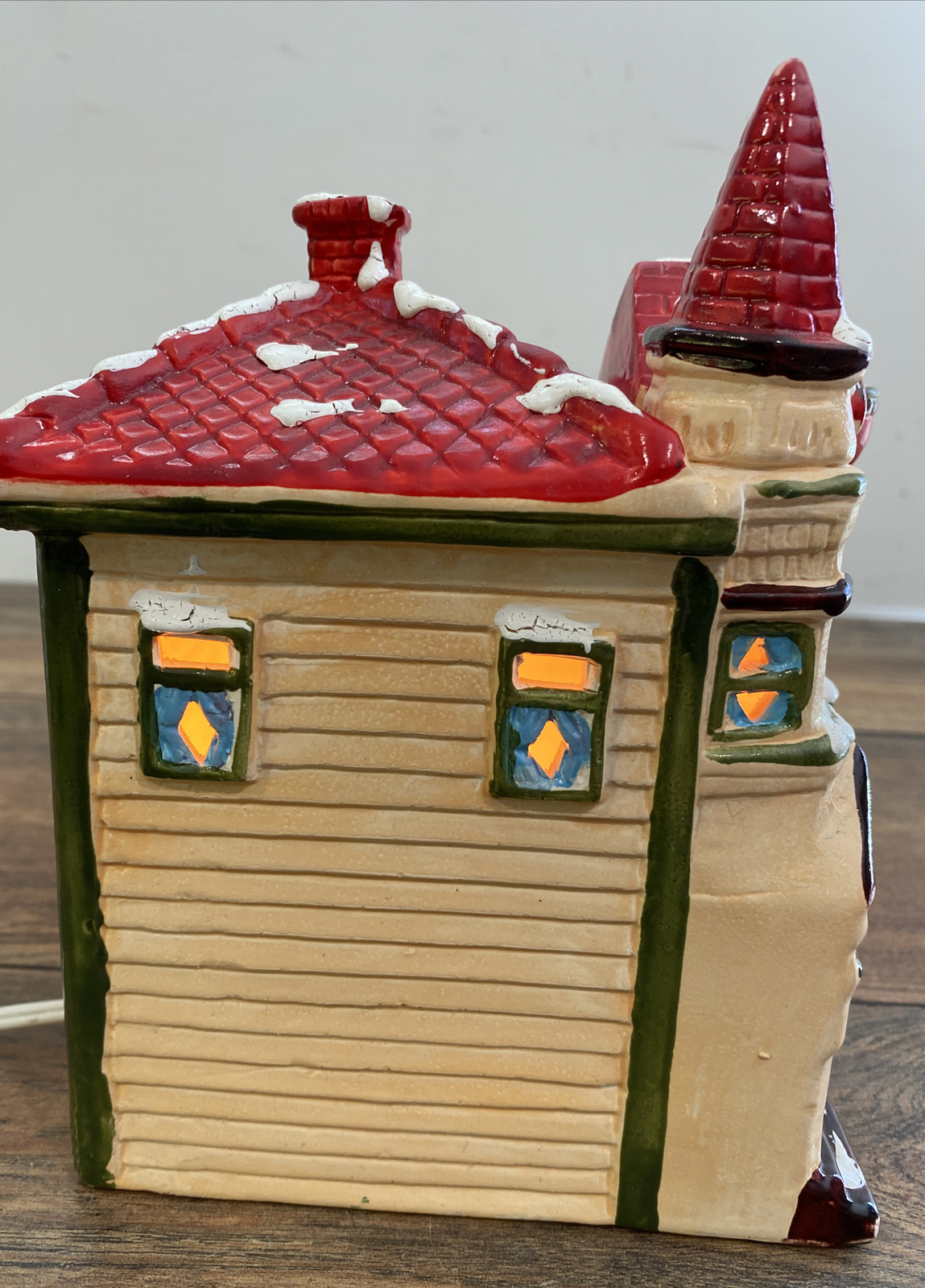 Vintage MANN Christmas Village Nob Hill Home with Tree eBay