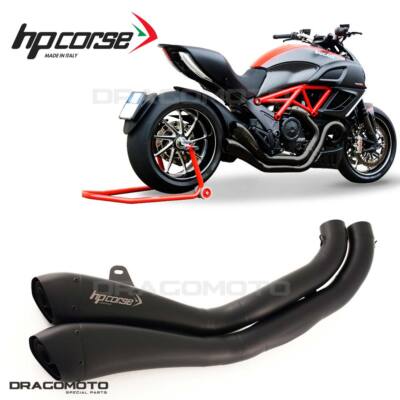 DUCATI DIAVEL 2013 2014 Exhaust HP CORSE Black HYDROFORM RC FACTORY