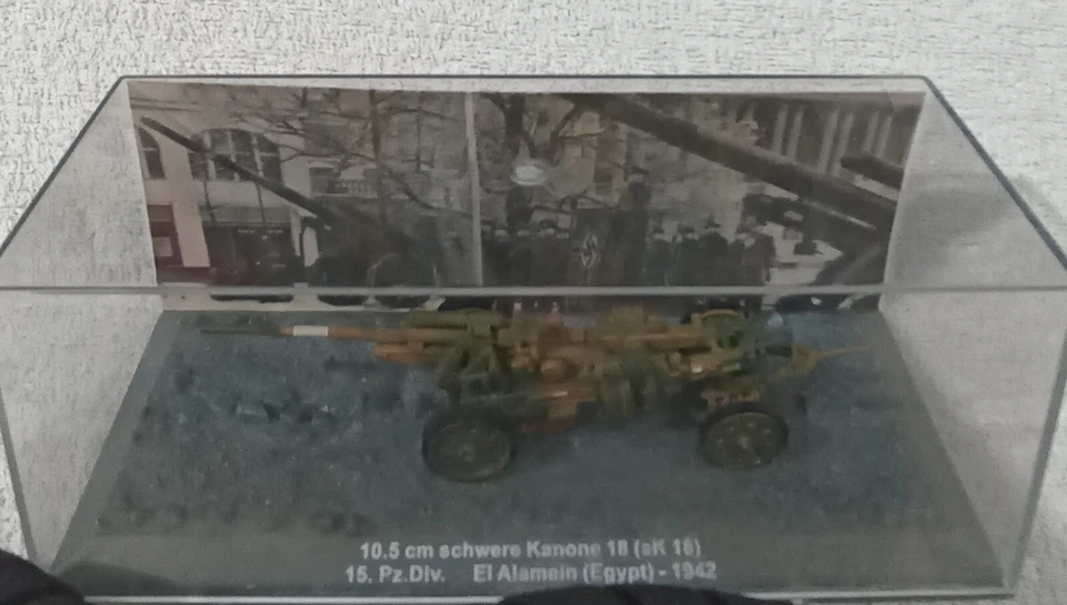 Antico Modellino Carro armato vintage 10.5 cm. Schwere Kanone 18 ak. 16. 15. - Immagine 2 di 4