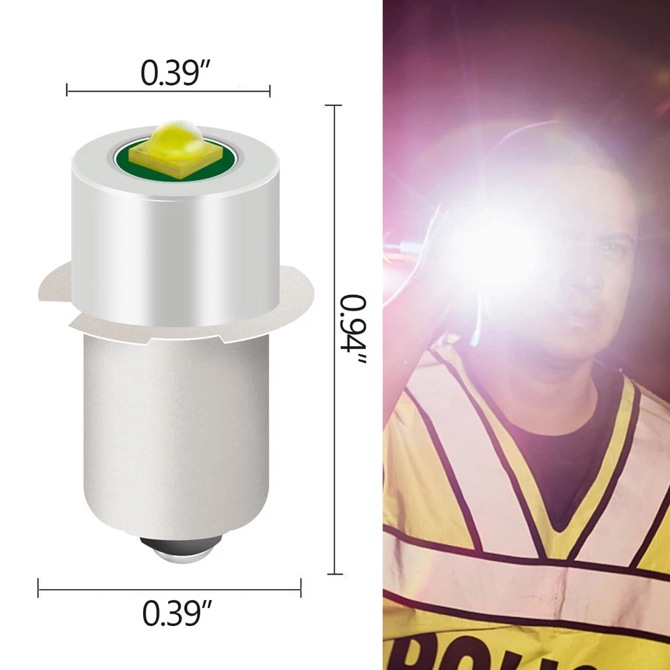 2er Pack LED Taschenlampe Ersatzbirne 18V 12V 19,2V 6-24 Volt und 3W 247LM - Bild 2 von 4