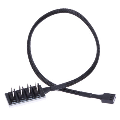 2pcs Motherboard 4-pin PWM hub computer chassis fan extension cable fan hub