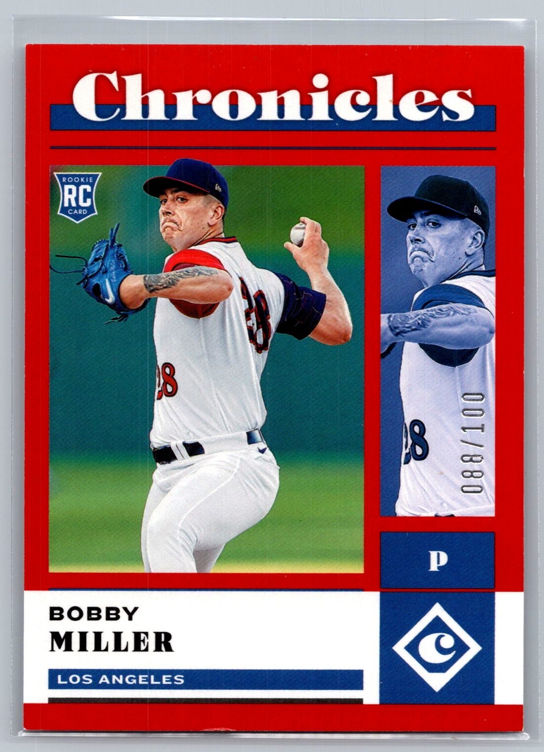 2023 Panini Chronicles #1 Bobby Miller /100 Red