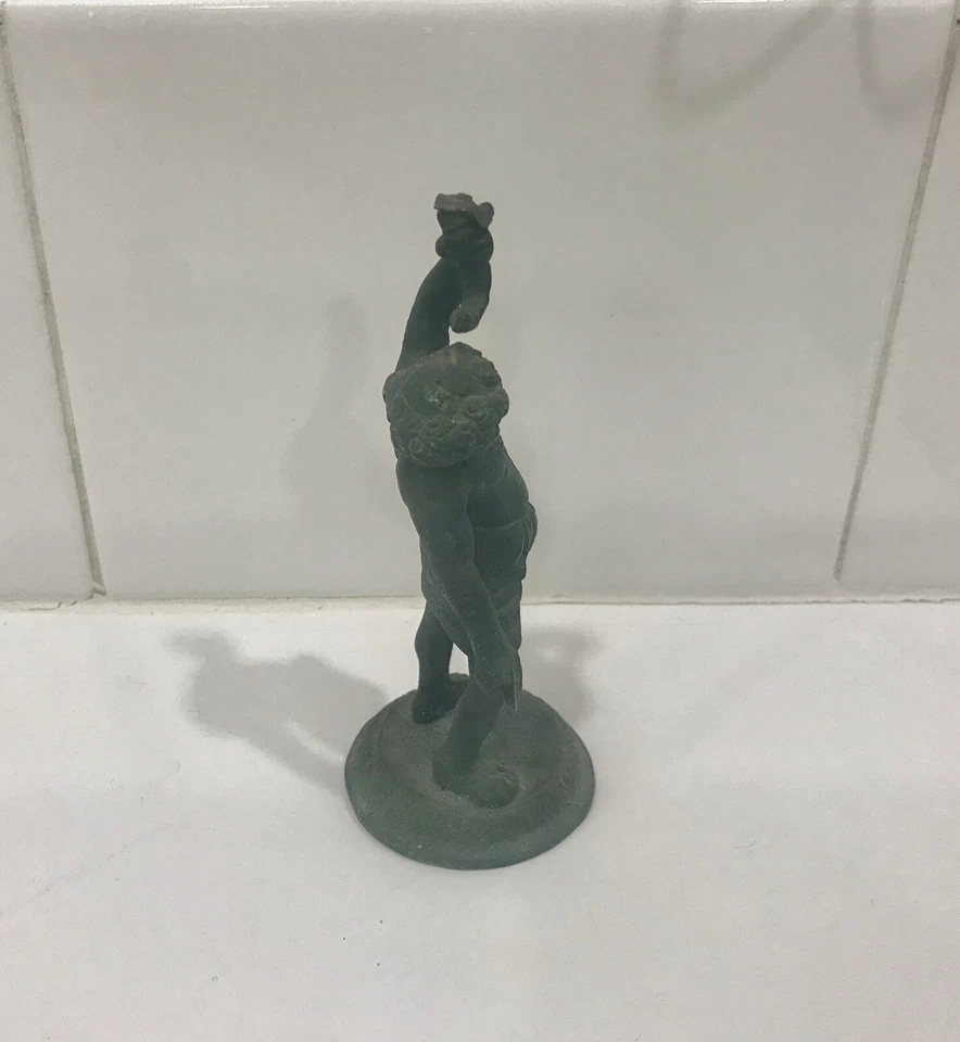 Escultura Sileno de bronce patinado del siglo XIX - tal cual - 5,5” x 2” - El dios del vino - Foto 4 de 4