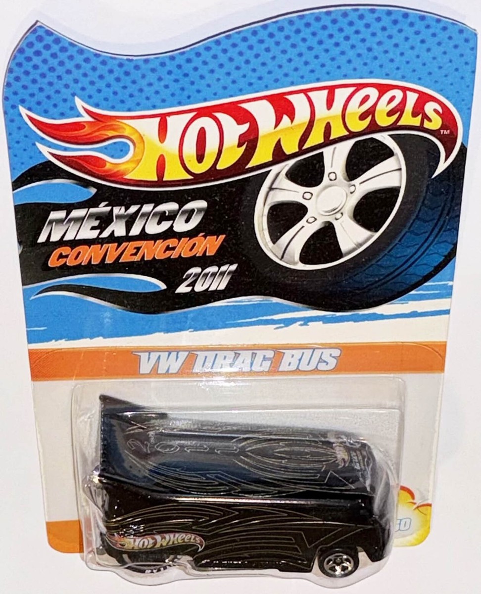 Black VW DRAG BUS Code-3 Hot Wheels 2011 Mexico Convention 12/50