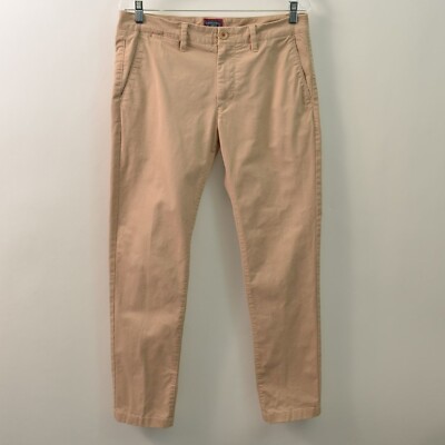 Untuckit Straight Fit Chino Pants Mens 32X32 Beige Cotton Stretch