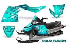 POLARIS FUSION 05-07 SLED SNOWMOBILE CREATORX GRAPHICS KIT WRAP COLD FUSION TEAL