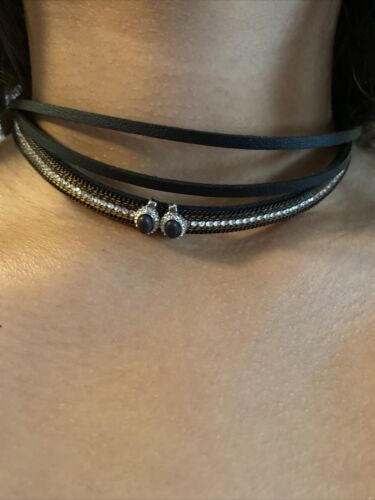 choker necklace sparkle cable