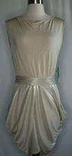 NWT Alice Olivia Solid Gold Metallic Party Club Cocktail Evening Dress Sz S