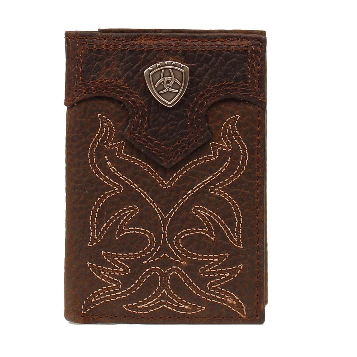 Ariat Brown Tri-fold Rodeo Wallet with Shield Logo A3511002 | eBay