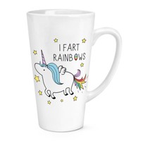 Einhorn I Furz Regenbogen 483Ml Groß Latte Becher Tasse - Lustig
