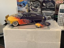 Hot Wheels Legends 1/24&1/64 `49 Merc`s NIB w/Cert. of Title NM Purple w/Flames!