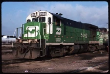 Original Rail Slide - BN Burlington Northern 5492 Lincoln NE 6-12-1994