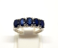 Blue Sapphire Ring, 925 Sterling Silver, September Birthstone Ring, Women's Ring