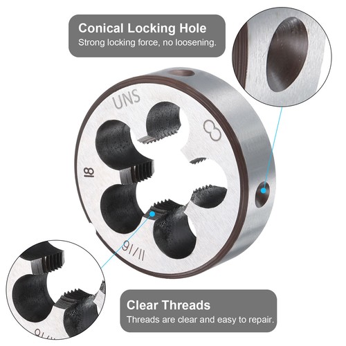 Round Threading Die 11/16-18 UNS Thread Right Hand Screw Cutting Fixed Dies - Afbeelding 3 van 6