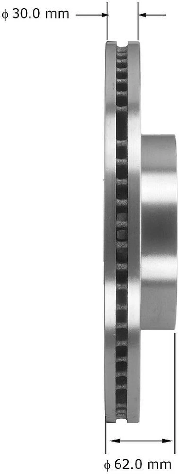 Rotor de freno de disco para Land Rover LR3 2005-2009 Range Rover Sport BENDIX Foto 3 de 3