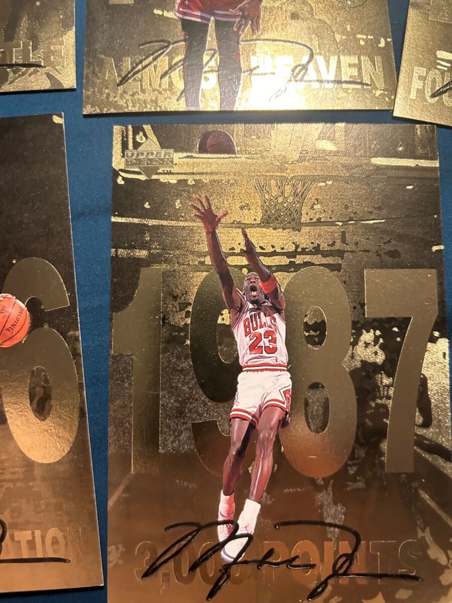 Upper Deck RARE Michael Jordan Big Gold Set Of Twelve 1985 Upper Deck RARE Michael Jordan Big Gold Set Of Twelve 1985