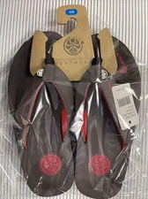 HIC Hawaiian Island Creations “Kona” Flip Flop-grey (Size 8) Grey/red