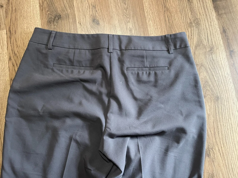 Apt. 9 Pantalones, Mujer Talla 12, Gris, Pierna Ancha, Plisado, Pantalones de Vestir Foto 3 de 4