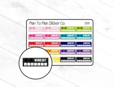 2509~~Workout Weekly Tracker Planner Stickers.