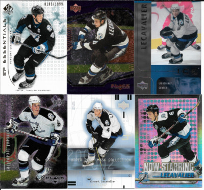 Vincent Lecavalier 9 Card Lot with SP Essentials 185/1999 & Inserts NM