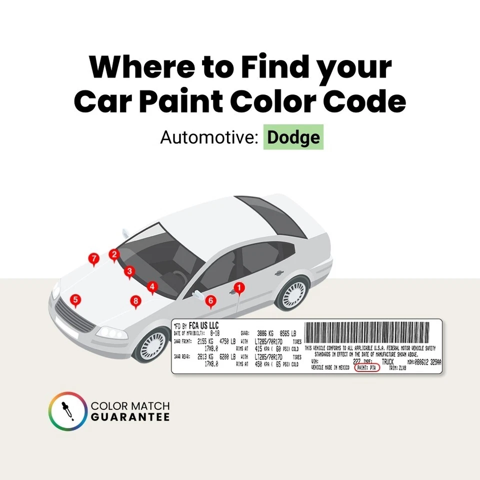 Dodge Touch Up Paint by TouchUpDirect – Brush or Spray Paint – Choose Your Color - Image 2 of 4