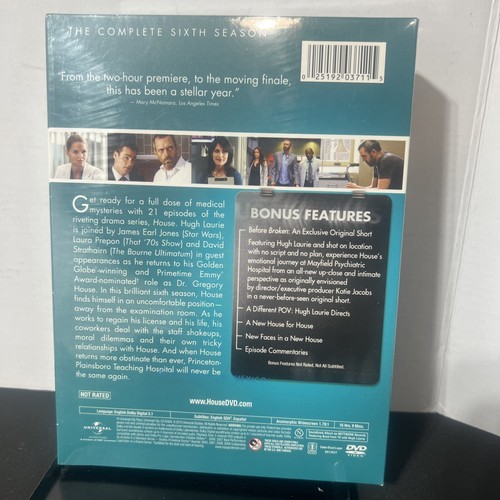 House: Season Six (DVD, BRAND NEW) - Picture 2 of 3
