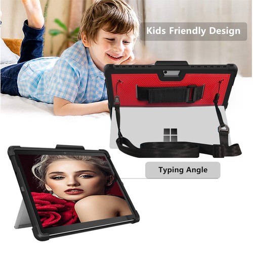 For Microsoft Surface Pro 9 8 Tablet Case Hard Back rubber Cover Built in Strap - Picture 48 of 52