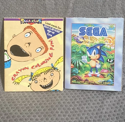 Sega Genesis Club House & Welcome To The Next Level - 2 Vintage Poster Inserts