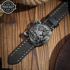 Casual Luxury Mens Western Leather Belt Buckle High Quality Cowboy Strap Black