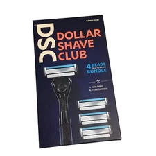 Dollar Shave Club 4 Blade Razor- 4 Refill Cartridges each Box Brand New