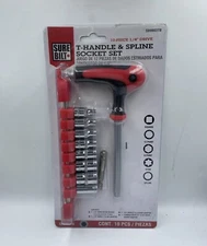 Sure Bilt- T Handle And Spline Socket Set. 10 Piece.