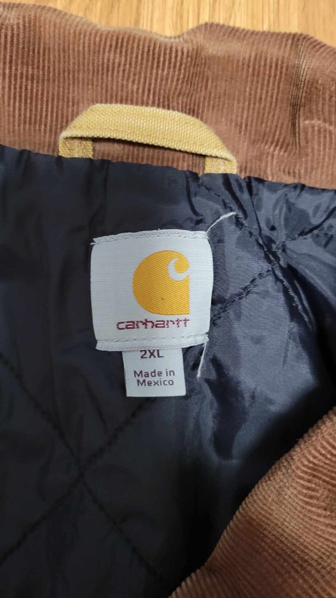 古着　Carhatt wip 2xl CARHARTT Jacket Men's XXL 2XL Brown Canvas USA MADE Vintage