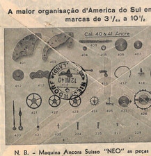 BRAZIL ADVERT Cover *WATCHES* Air Mail 1940 Switzerland WW2 Censor HOROLOGY YV43