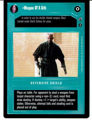 STAR WARS CCG REFLECTIONS III DARK SIDE PREMIUM WAFFE EINES SITH ex
