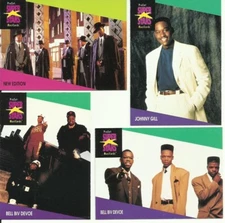 4 NEW EDITION / BELL BIV DEVOE Trading Cards - R&B Hip-Hop - Great condition