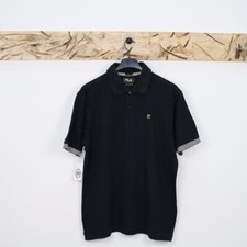 FILA GOLD polo shirt size XL Used SA715 Black Unisex Vintage