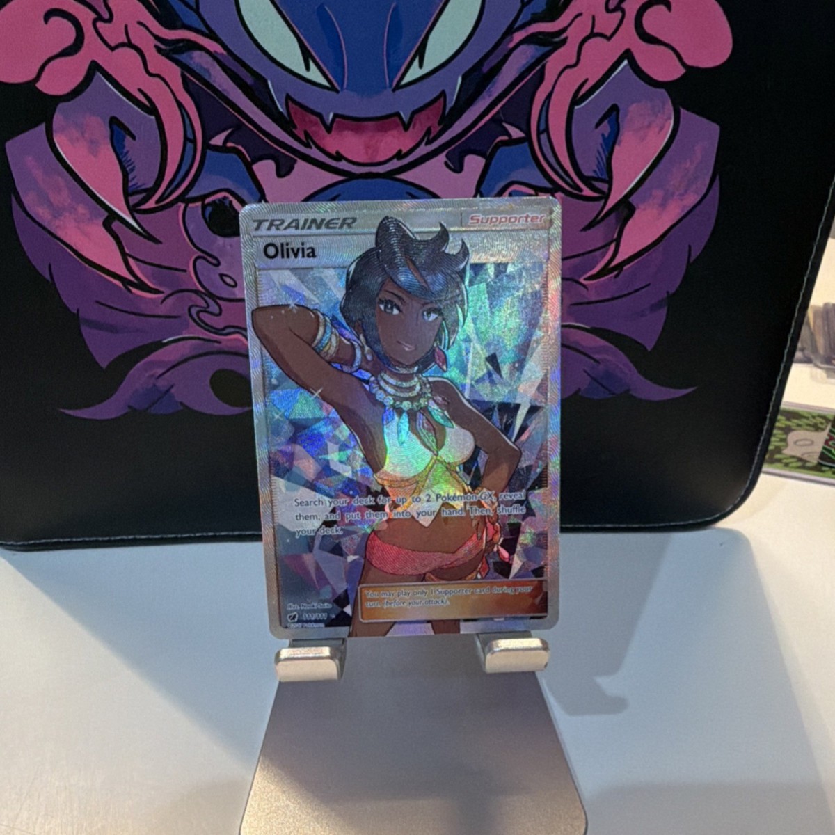 Pokmon Olivia 119/111 SM Crimson Invasion Ultra Rare Full Art Holo Trainer  | eBay