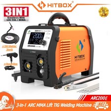 3-in-1 Stick Welder ARC MMA Lift TIG 200A Welding Machine &Tig Torch&Spool Gun