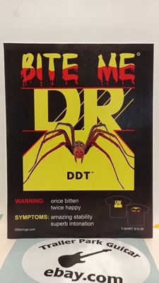 DR DDT GUITAR STRINGS.  BITE ME!  AD PAGE    PRINT AD.   11 x 8    s7