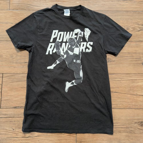 Power Rangers Black Ranger T Shirt Mens Medium Graphic Tee TV Show Licensed