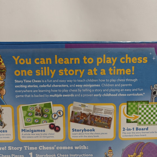 Story Time Ajedrez, Leer/Aprender 2 en 1 Libro de Cuentos y Juegos de Ajedrez Estándar Sellados Nuevos - Imagen 8 de 12
