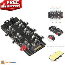 ARGB  PWM 2-in-1 6 Way Hub for Enhanced CPU Cooling  RGB Sync - Black