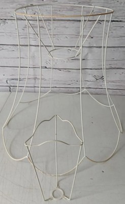 Vintage Lampenschirm Drahtgestell groß Lampenschirmgestell Glockenform für Projekt