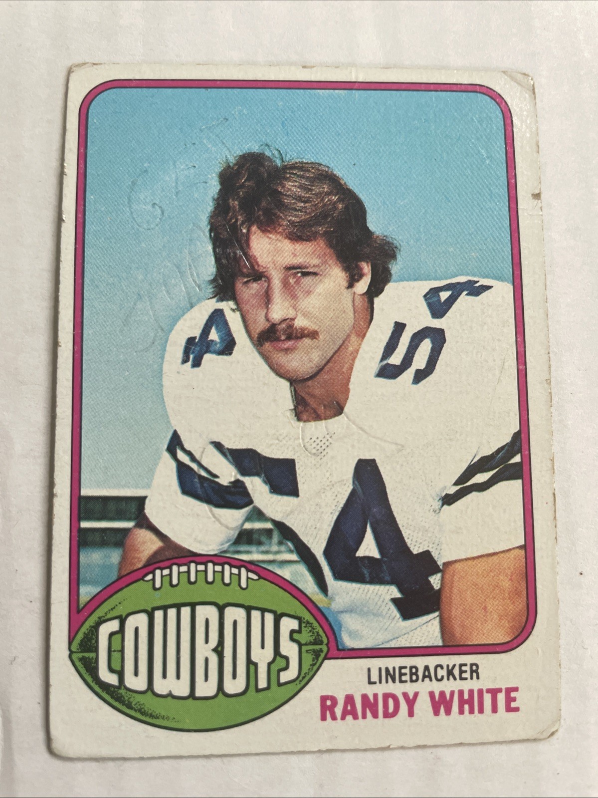 Randy White RC 1976 Topps 158 Low Grade Filler (writing)