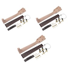 DIY Ukulele Kit Wooden Neck and Fretboard Cre...