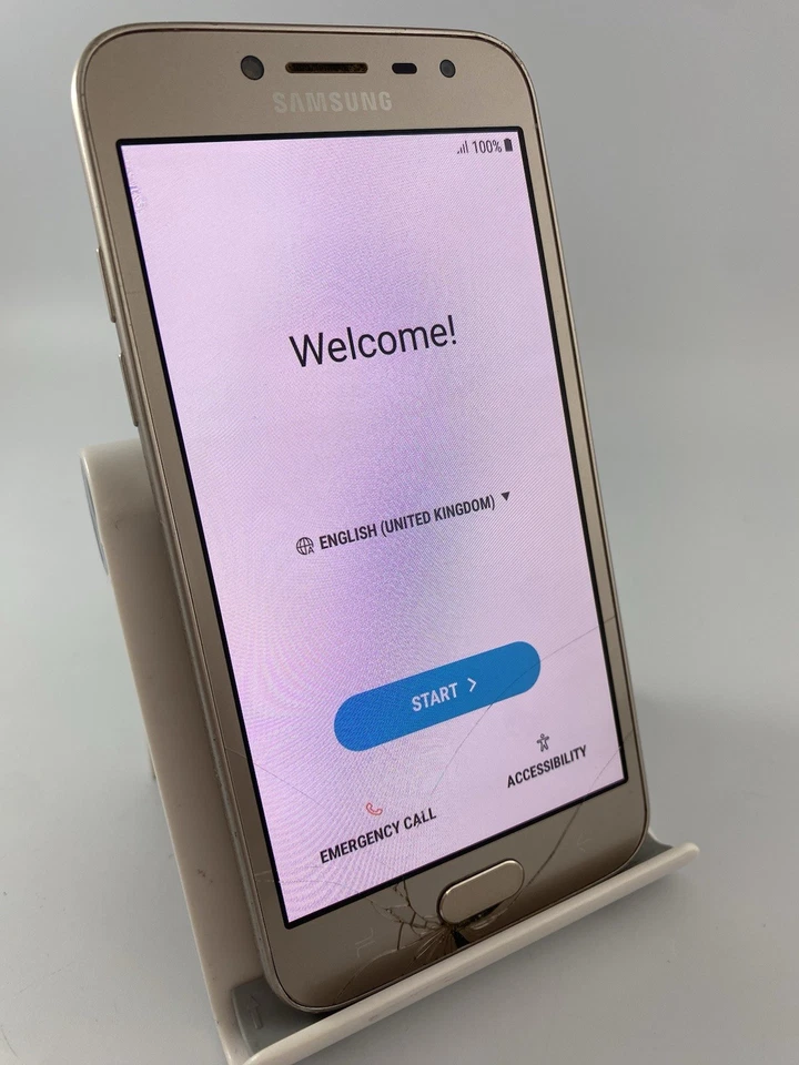 Samsung Galaxy J2 Pro Gold Unlocked 16GB 5.0" 8MP Android Smartphone Cracked - Image 3 of 4