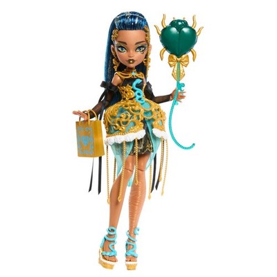 Scary Sweet Birthday Doll, Cleo De Nile in Golden Party Dress with Themed Access